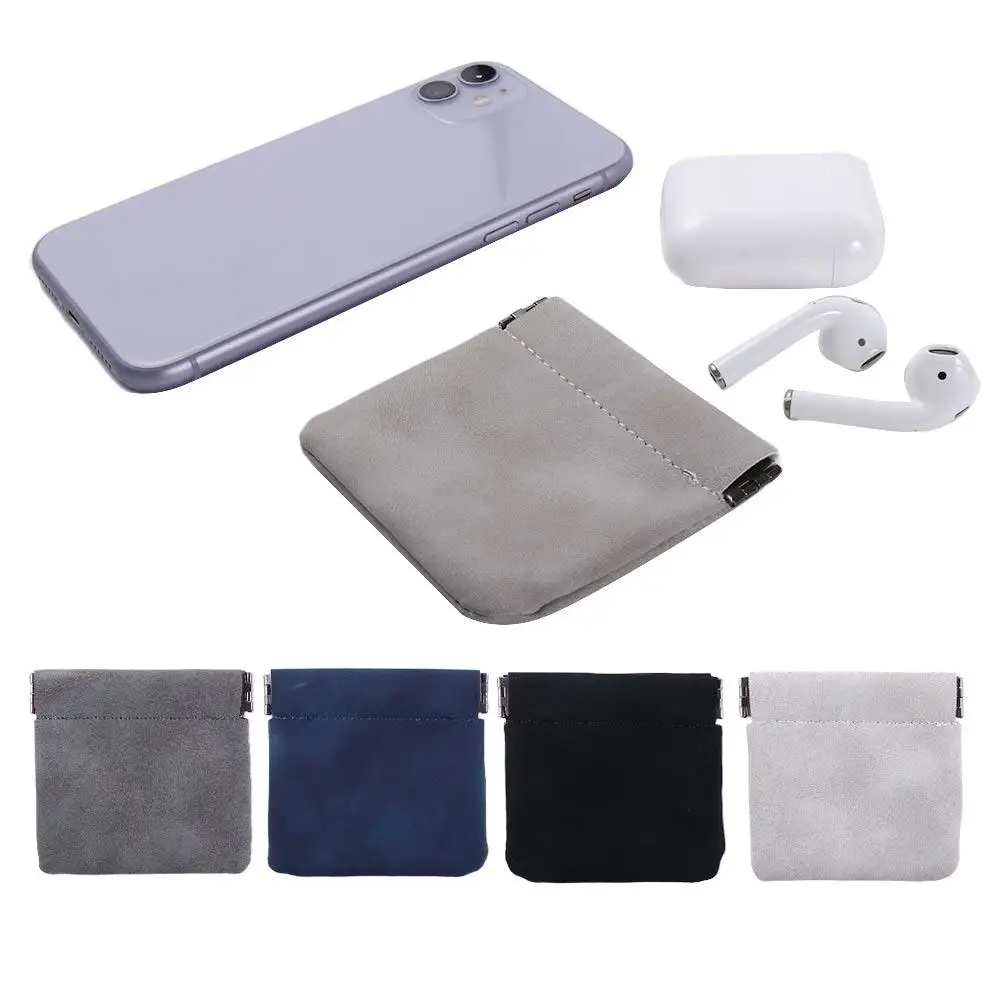 1Pc Anti-Dust Earphone Pouch Earphones Storage Bag USB Data Cable Organizer Headphone Accessories Mini Purse Coin Key Bag