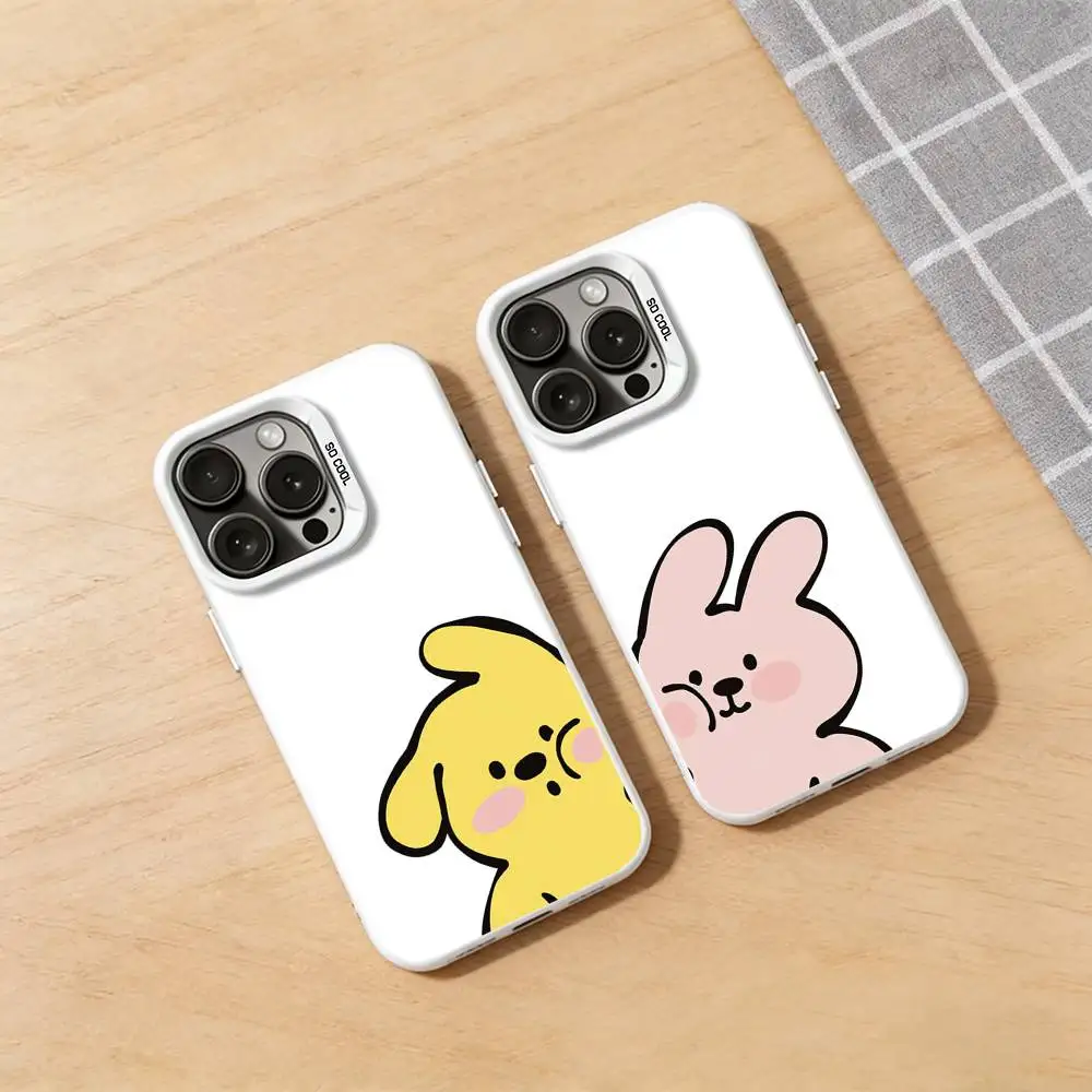

Cartoon Couple Phone Case for iPhone 17 16 15 14 13 12 11 Pro Plus Max Air Mini X XS TPU Bumper