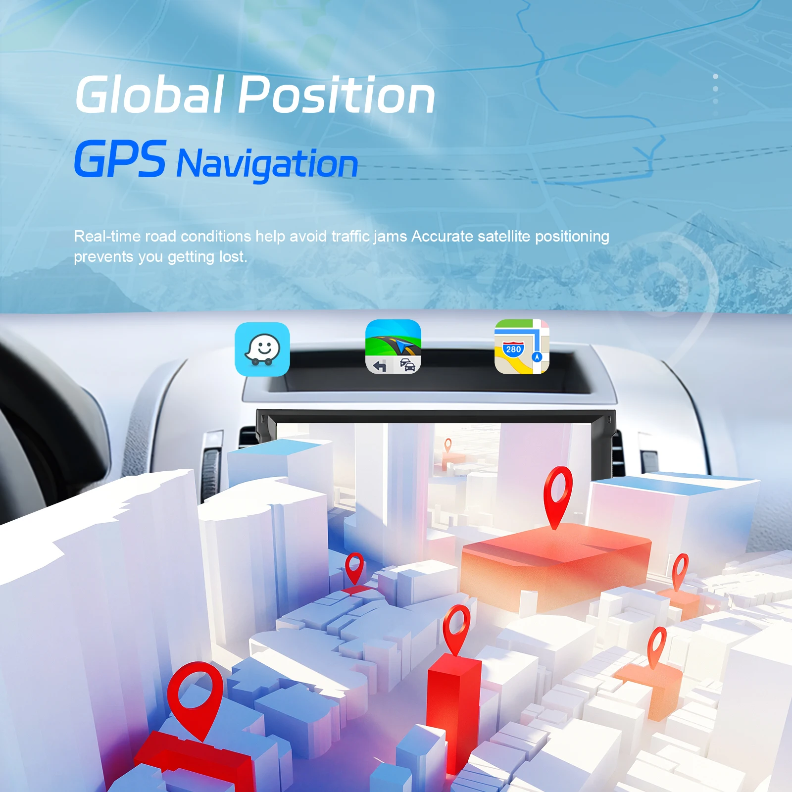 Camecho 7 "IPS شاشة قابلة للسحب بمحركات 1 Din راديو سيارة لاسلكي Carplay Android Auto GPS Navigation 1Din Android Autoradio #6