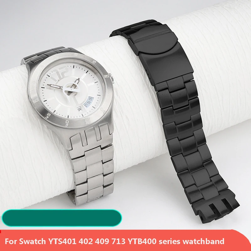 

Высокоточный стальной ремешок для часов Swatch YTS401 402 409 713 YTB400 Series, стальной браслет с двойным вырезом для часов, 20 мм