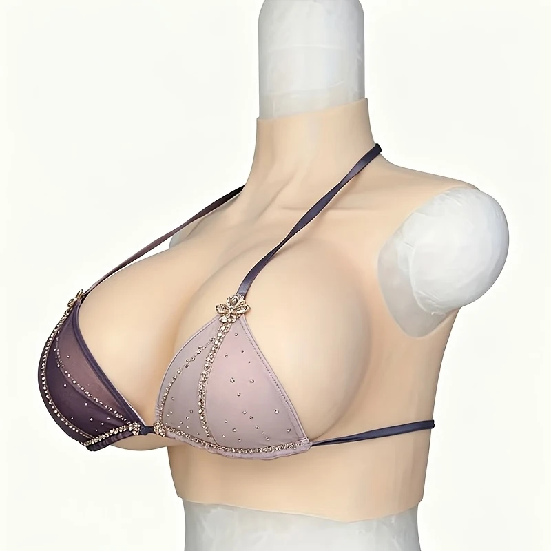 Realistic Full-Coverage Silicone Breast Prosthesis Suitable for Cosplay, Gender Transition, Comfortable Wearable for Daily Use