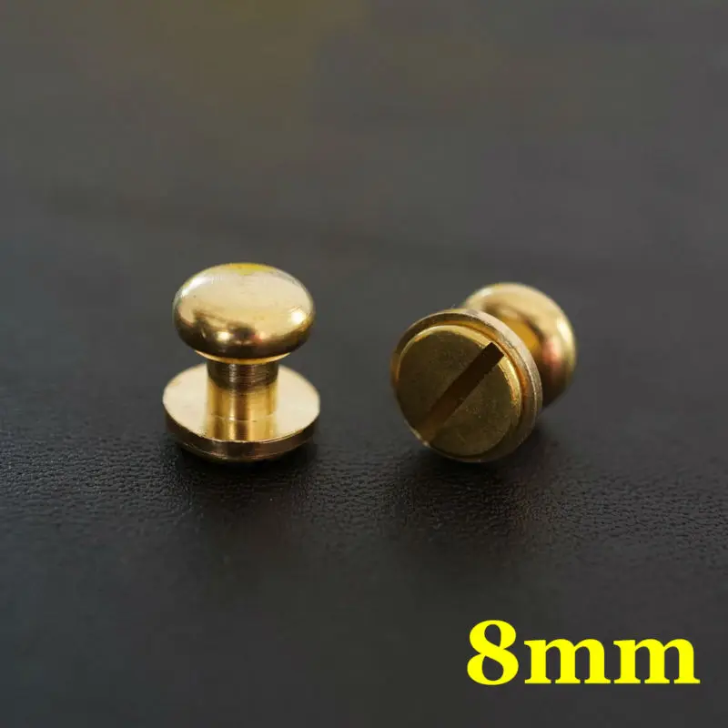 

50pc Q6-8mm Solid Brass belt screw Chicago Screw Leathercraft customize service