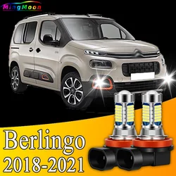 2pcs 81LED Accessories Front Fog Light Bulb Lamp For Citroen Berlingo 2018 2019 2020 2021