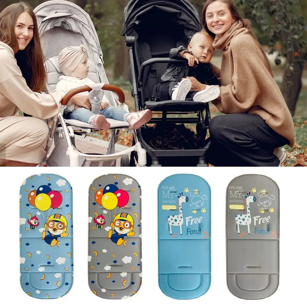 

All-Season Cartoon Seat Pad Breathable Thin High Chair Seat Cushion Universal With Back Support Stroller Cushion Summer