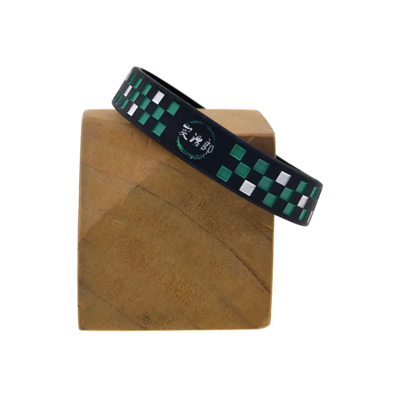 50 قطعة شيطان القاتل سيليكون سوار اليابانية أنيمي معصمه طالب الإسورة حجم الشباب