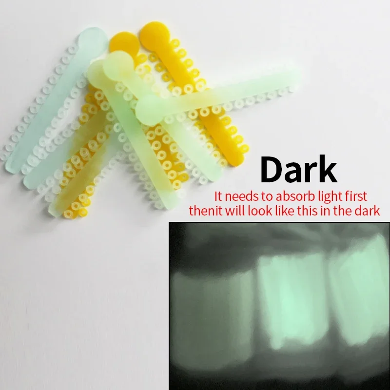 Orthodontic Elastic Night-Light Luminous Ligature Tie for Orthodontic Brace