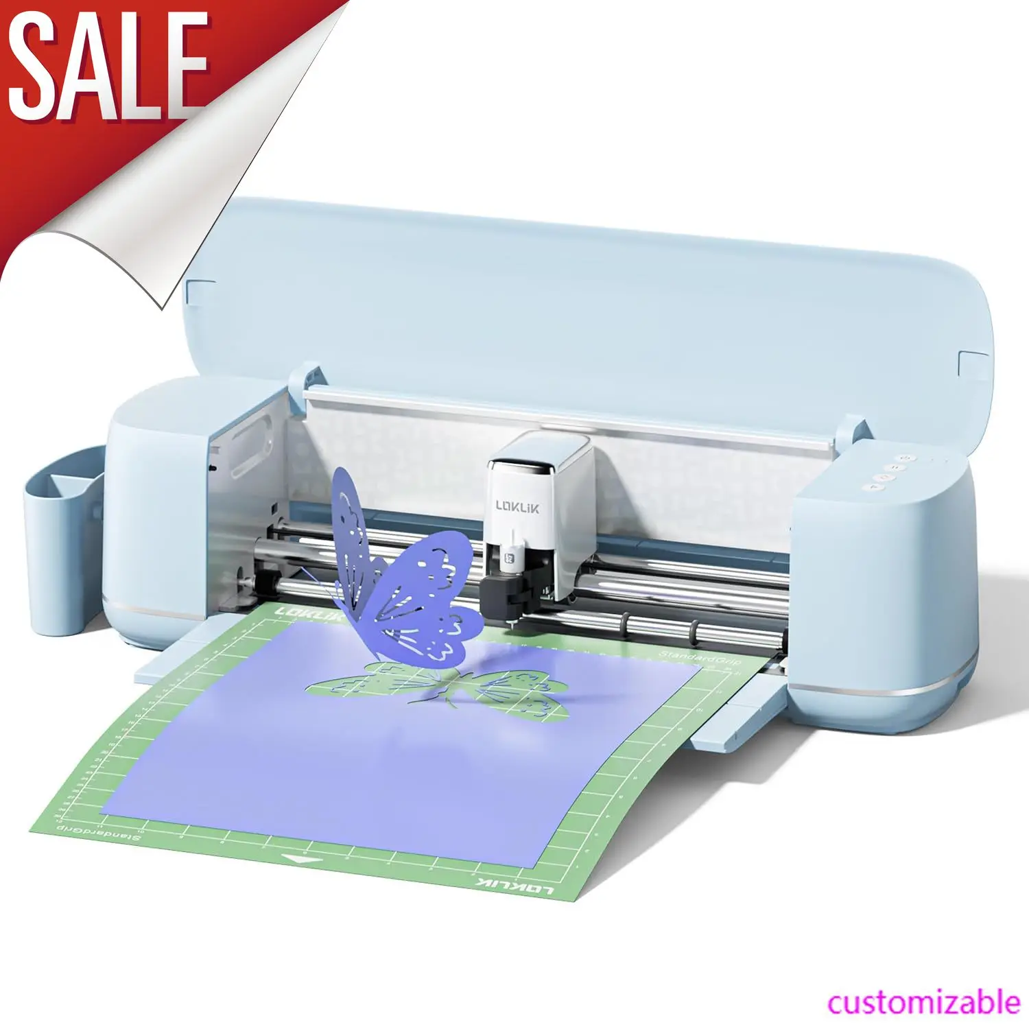 カッティングマシン - 5 in 1 ビニールカッターマシン、5倍の切断力、100種類以上の素材をカット、AIペイント、13インチスマート