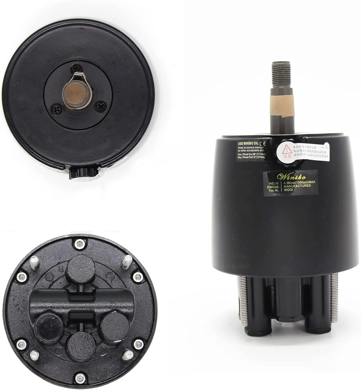 Winibo 150HP Motore fuoribordo per barche marine Nuovo sistema di sterzo idraulico con volante da 15 pollici e tubi cilindrici ZA0300