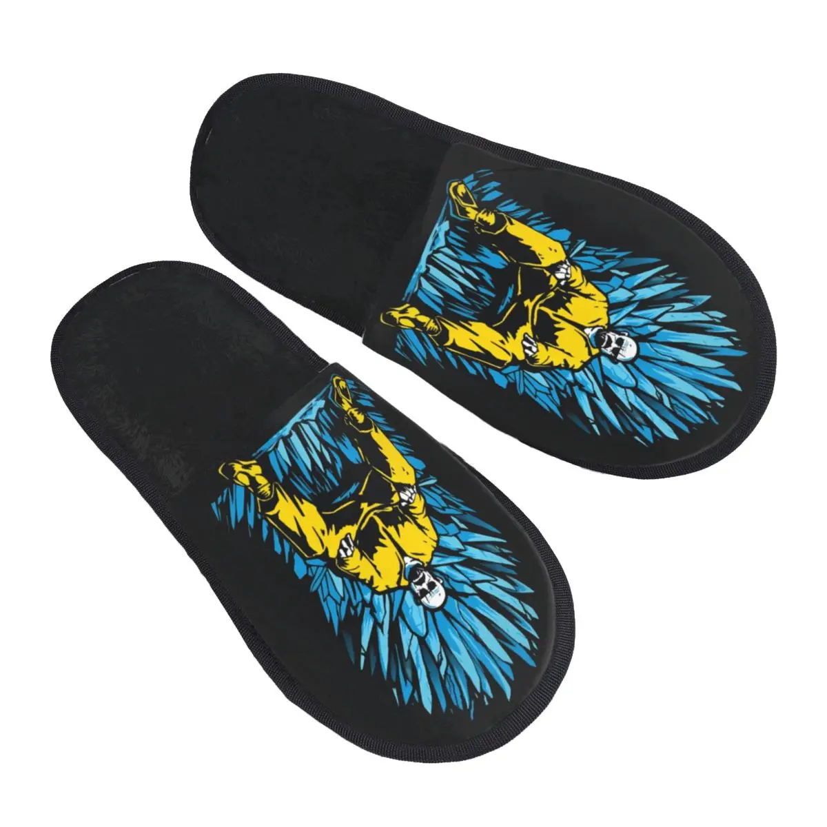 Custom Breaking Bad Soft Memory Foam House Slippers Women TV Show Comfy Warm Anti-Skid Slipper