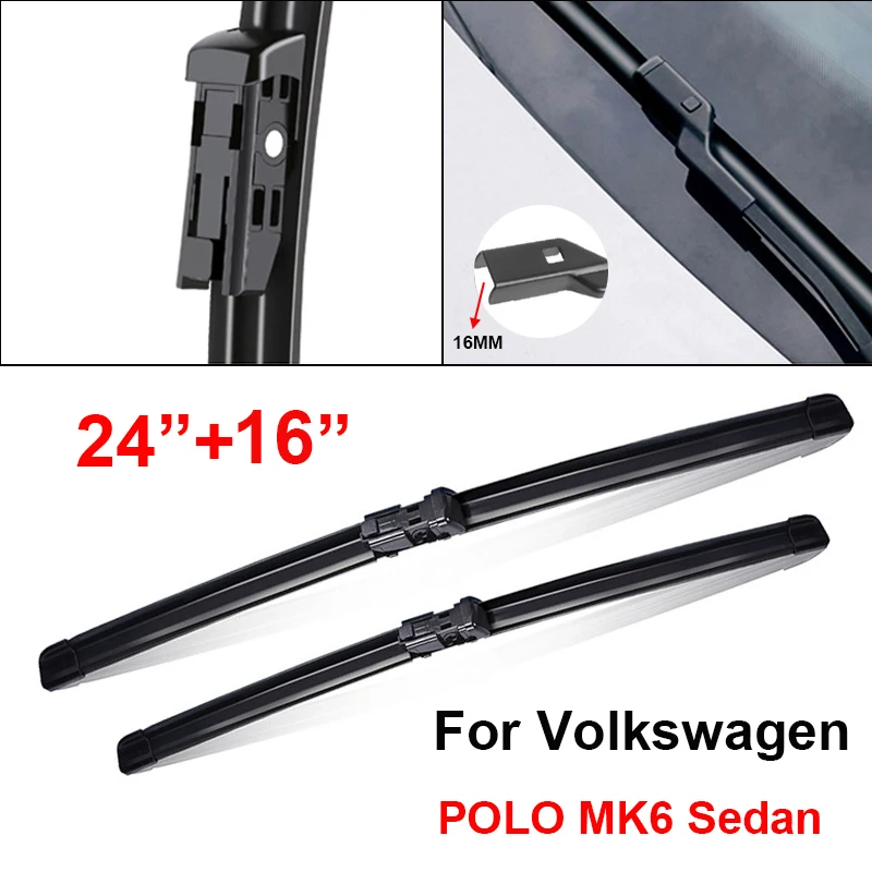 TONLINKER Wischer Klingen Für Volkswagen VW POLO MK6 CK Limousine 2020 2021 2022 Auto Zubehör Frontscheibe Wischer Klinge Pinsel