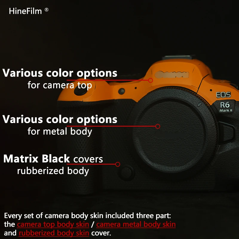 Imagem -02 - Adesivo Hinofilm-câmera Skin R6ii Película Protetora para Canon Eos r6 Mark ii Pele Decalque Capa R6m2 Envoltório Coberto