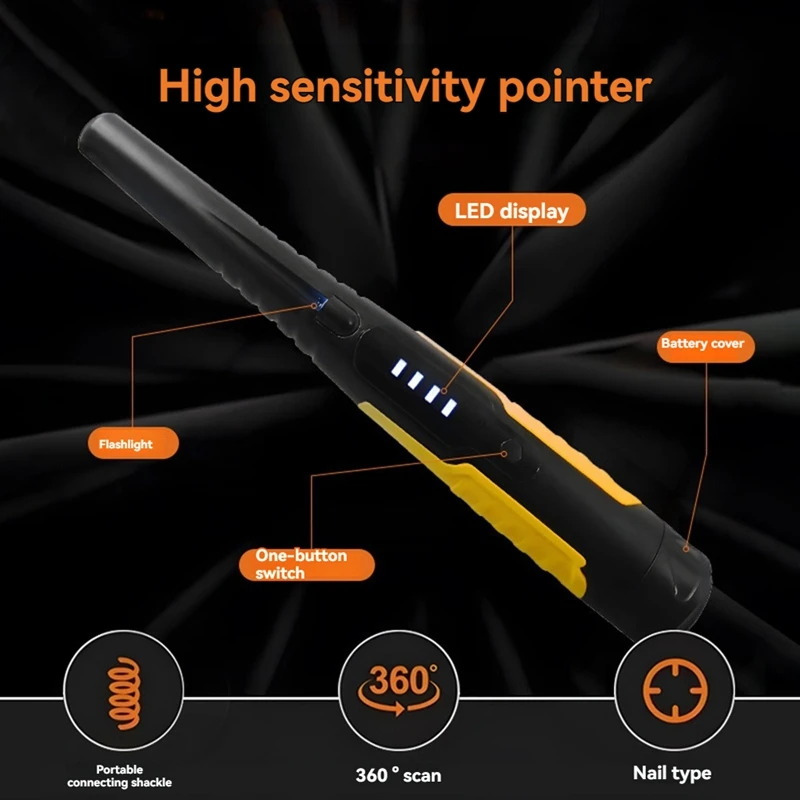 Metal Detector High-Precision Hand-Held Positioning Rod Outdoor Detector Waterproof Underground Treasure Hunter