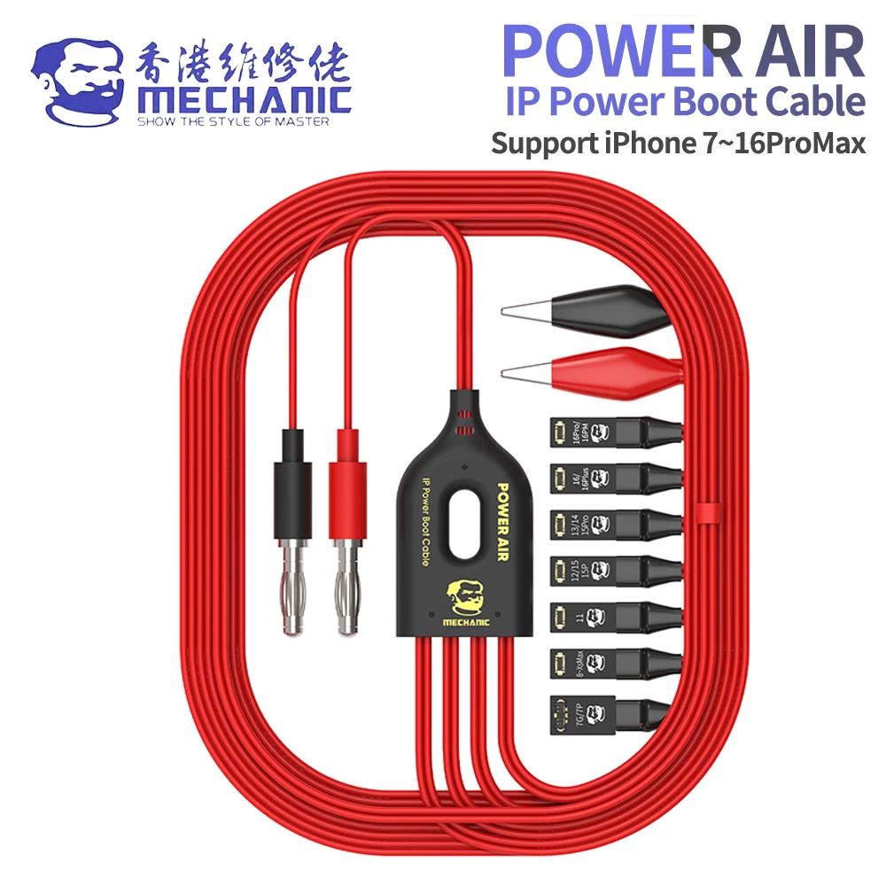 MECHANIC POWER AIR Power Boot Cable Suitable for IPhone 7-16Pro Max Current Test Motherboard Repair Power Supply Boot Cable Tool