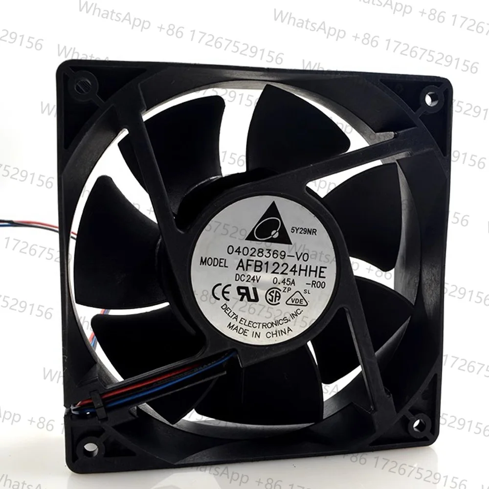 New for delta AFB1224HHE DC 24V 0.45a 12038 12cm inverter server cooling fan 3wires 120*120*38MM