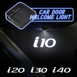 Porta do carro sem fio Universal Bem-vindo Lâmpada, LED Projetor Luz, Logotipo HD, Hyundai I10, I20, I30, I40, N Desempenho