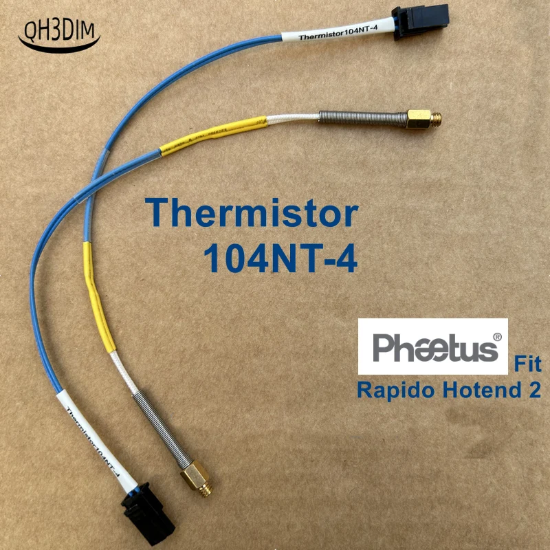 Phaetus Original Rapido Hotend 2 thermistor 104NT-4 M4 screw stud  M4 Hexgon ATC Semitec