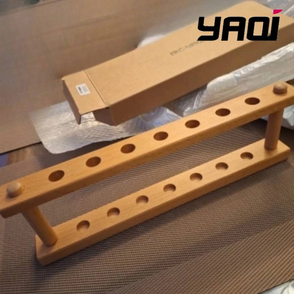 حامل ماكينة الحلاقة YAQi خشب الزان حامل ماكينة الحلاقة لشفرات الحلاقة الآمنة YAQi هدية عيد الميلاد