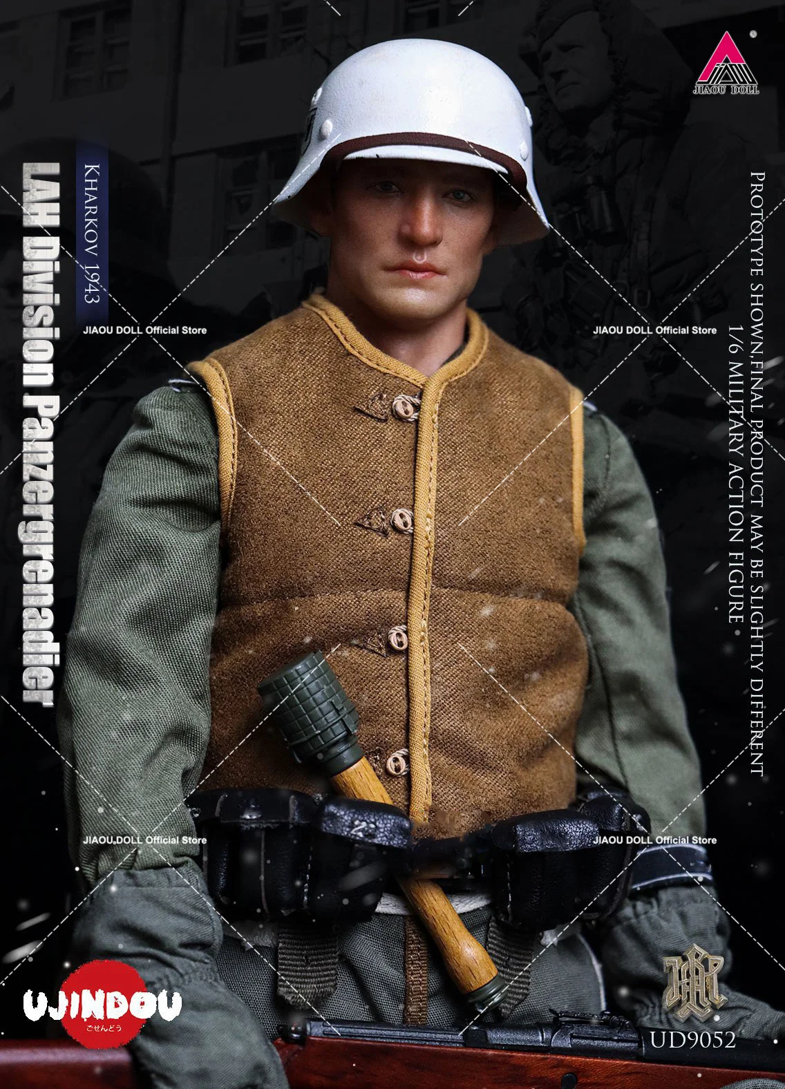 2025 Q3 UJINDOU UD9052 Skala 1/6 WWII Niemiecki Żołnierz Strażniczy Granadier Pełny Zestaw 12'' Figurka Akcji Męski Model do Kolekcji