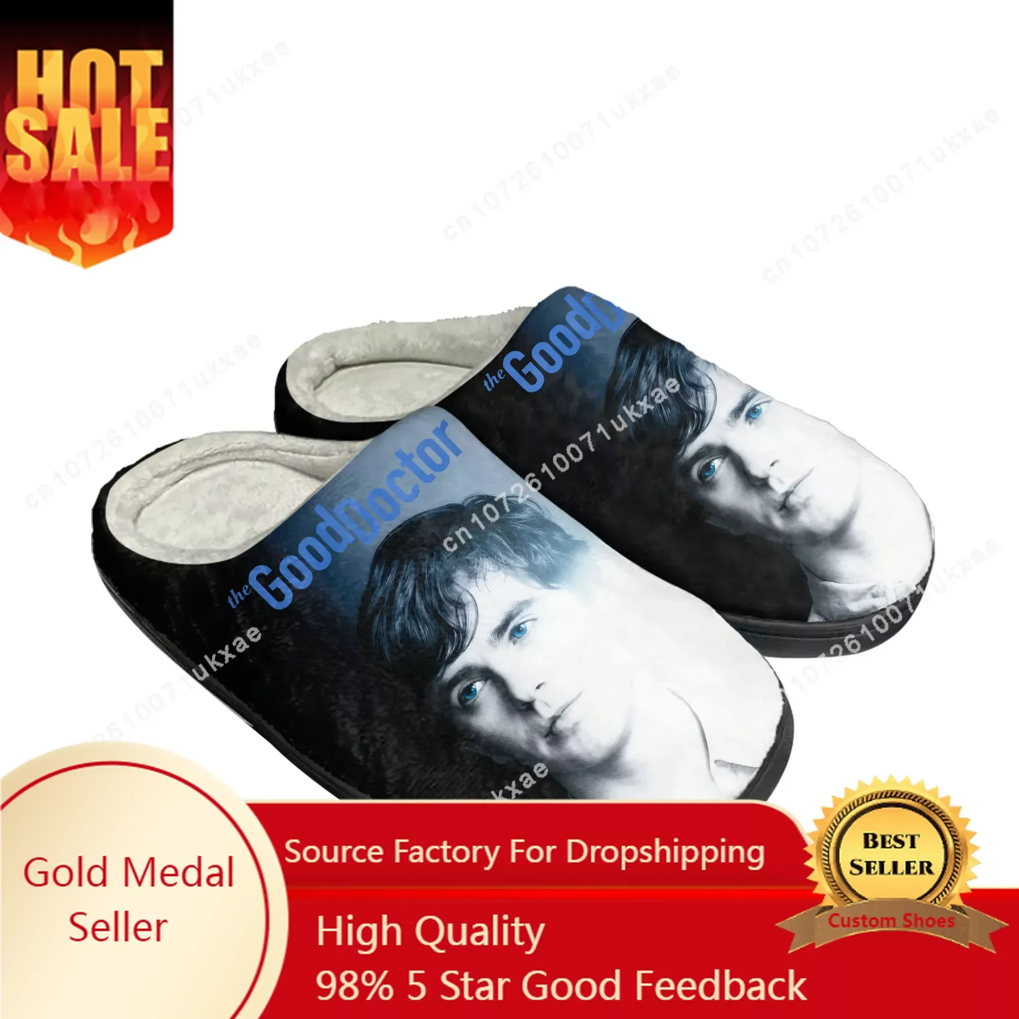 

Good Doctor Home Cotton Slippers Mens Womens Freddie Highmore Plush Bedroom Casual Keep Warm Shoes Thermal Slipper Custom Shoe