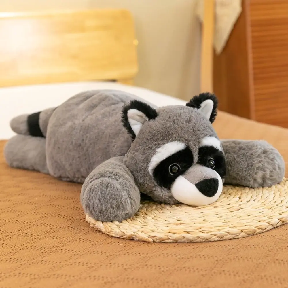 Lying Pillow 45cm 60cm Crocodile Fluffy  Lazy Animal   Sloth Stuffed Animal Racoon Sleeping  Animal