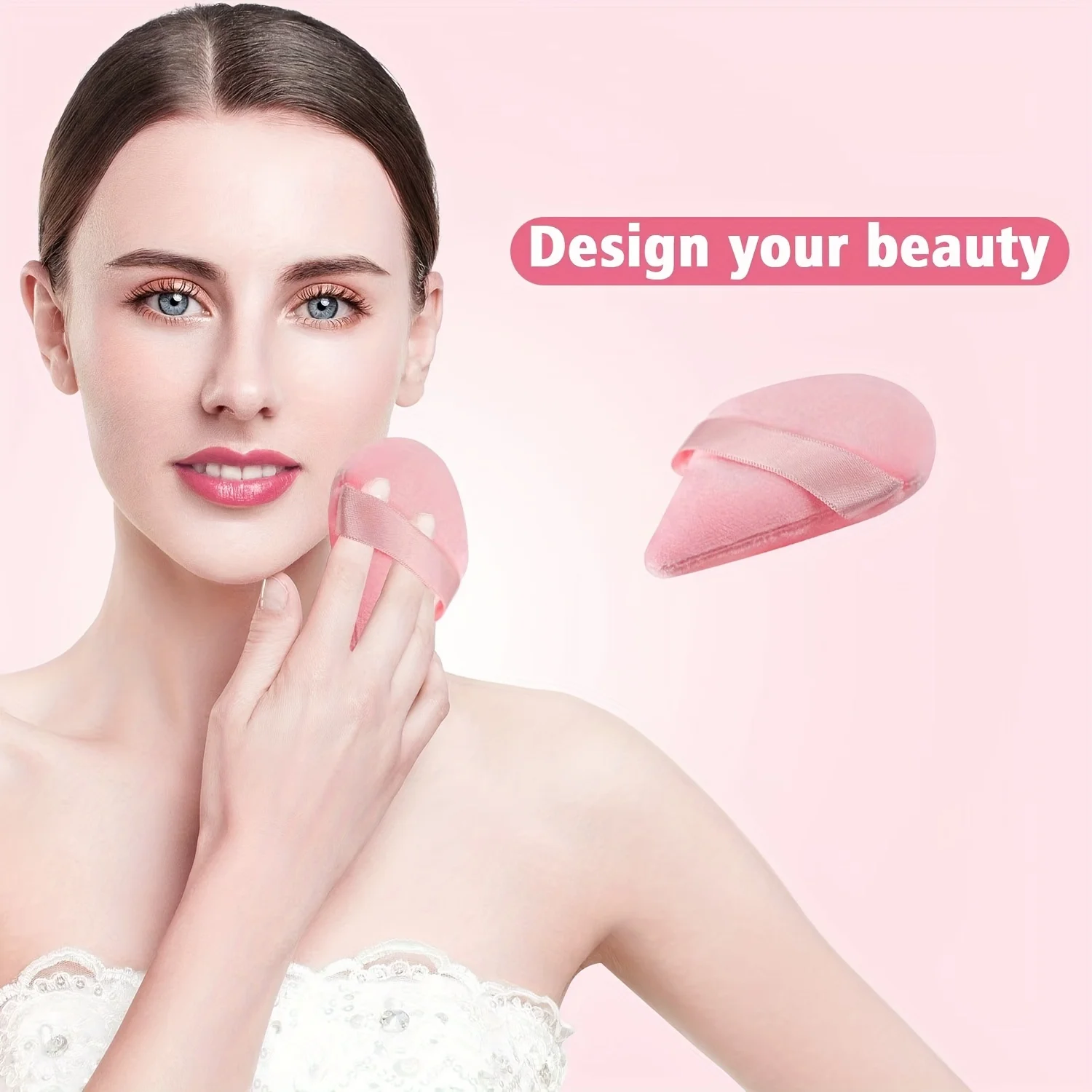 Sfoglie di polvere triangolari bifacciali da 9 pezzi - Frullatori riutilizzabili in velluto per polvere sciolta/pressa/fissante |   Kit da viaggio professionale per truccatori