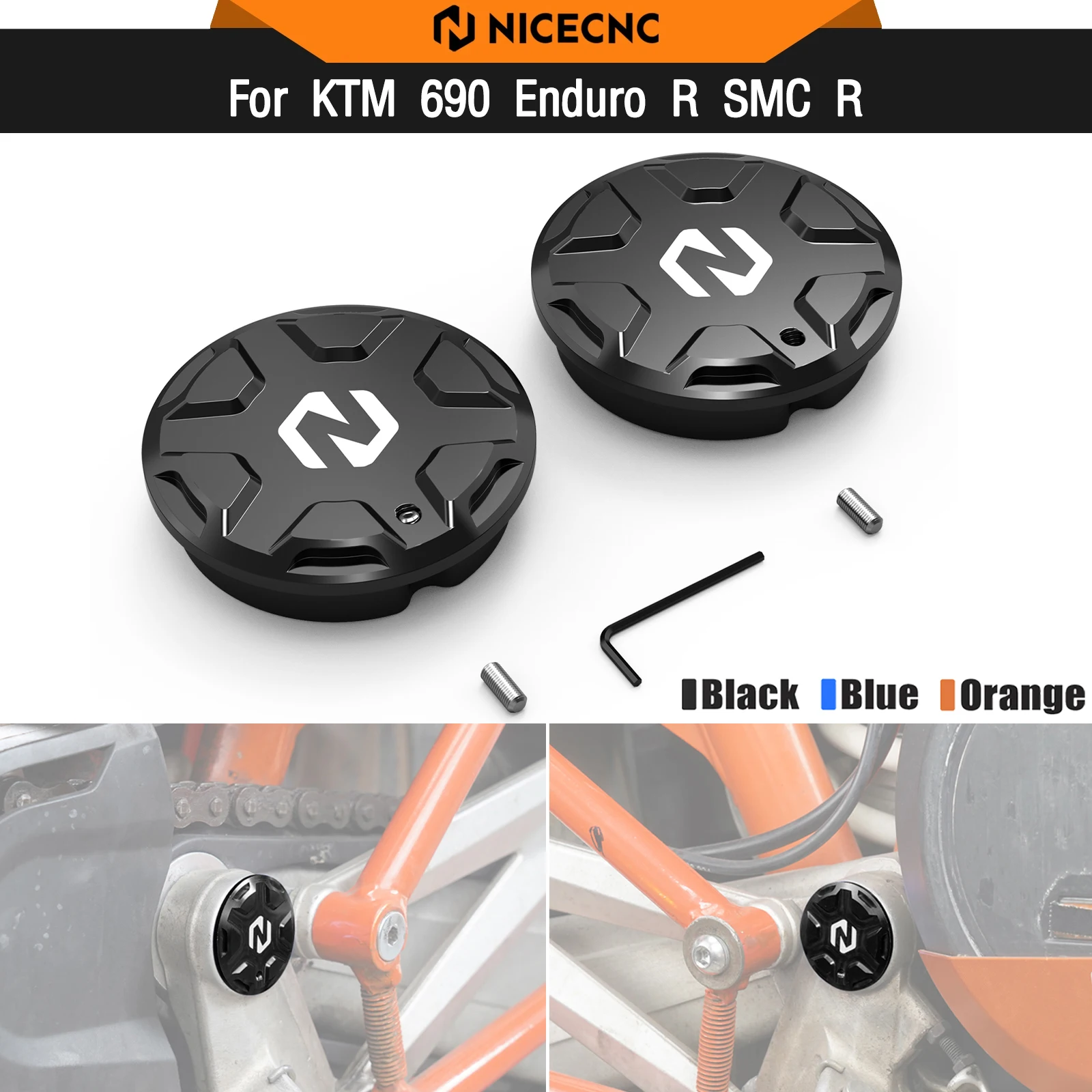 

For KTM 690 Enduro R 690 SMCR 2008-2025 Enduro Swingarm Pivot Hole Plugs For Husqvarna 701 Enduro 701 Supermoto GasGas 700 ES/SM