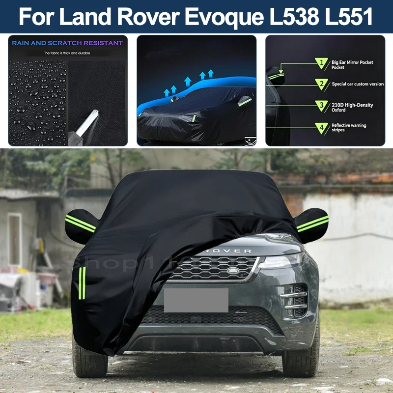 Auto Exterior Sun-Snow Protective Car Cover For Land Rover Evoque L538 L551 2011-2026 Waterproof Dustproof Anti-UV Outdoor Cover