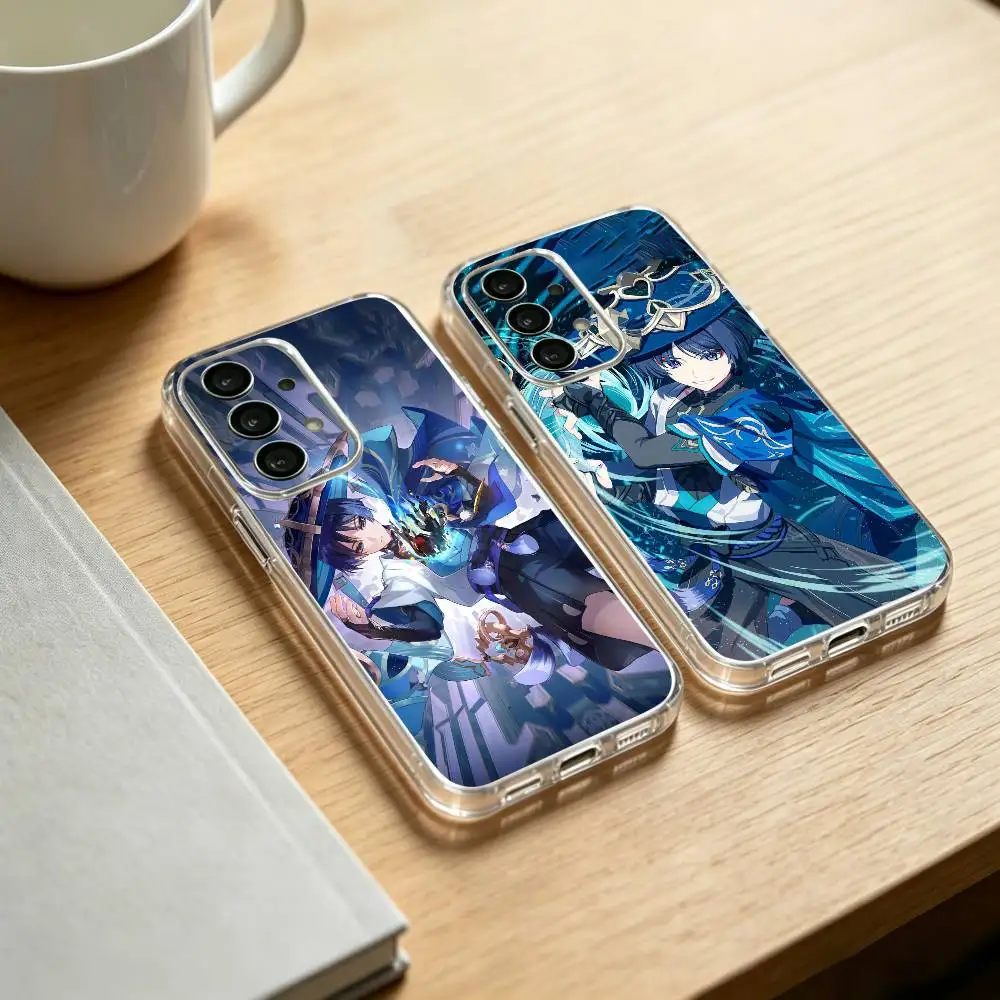 

S-Scaramouche Genshin I-Impact phone Case For Samsung S25,24,21,22,23,30,Ultra,20,Plus,Fe,Lite,Note Transparent Cover