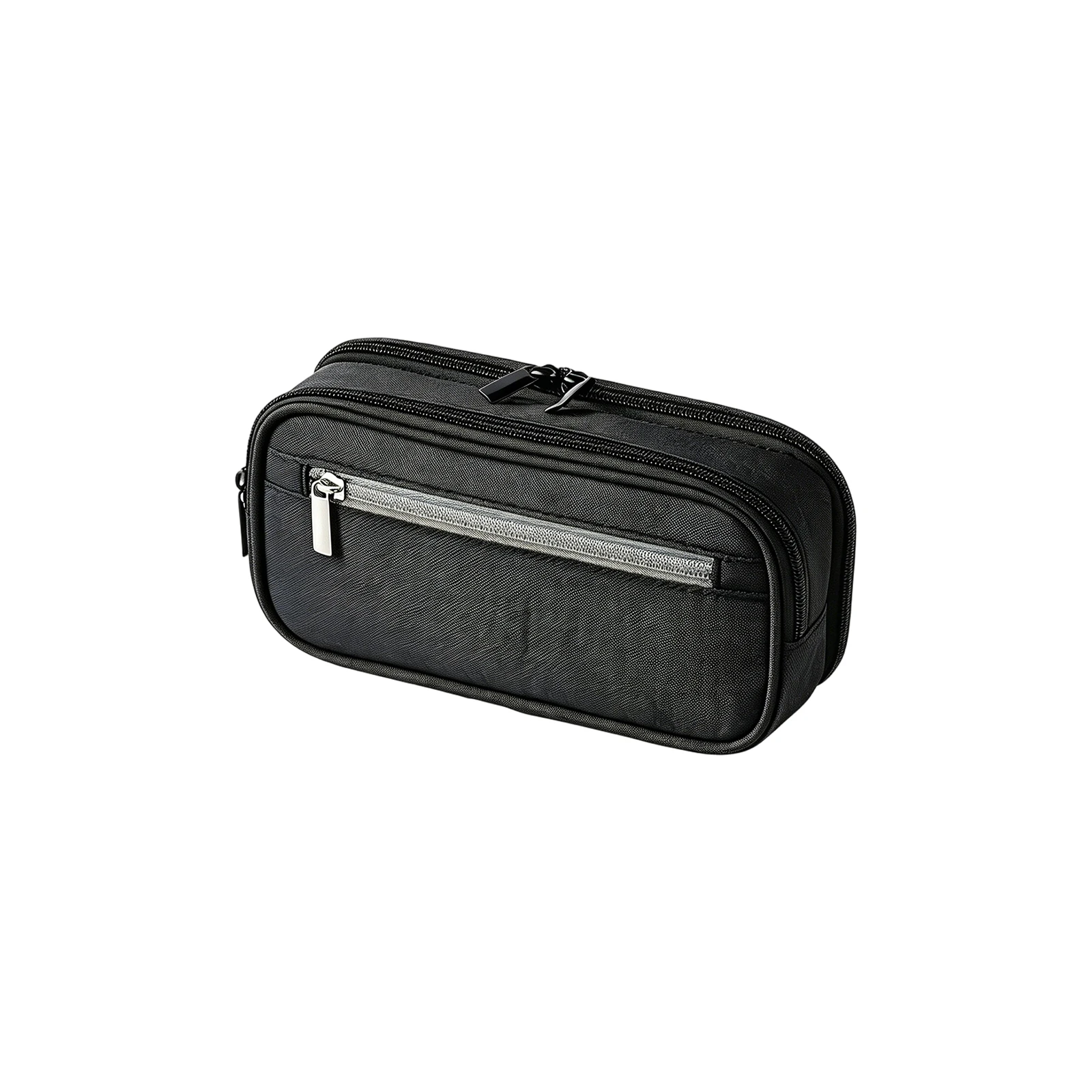 Multi-Color Zipper Pencil Case Large Capacity Stationery Organizer Travel Toiletry Storage Cosmetic Pouch Simple Multifunctional