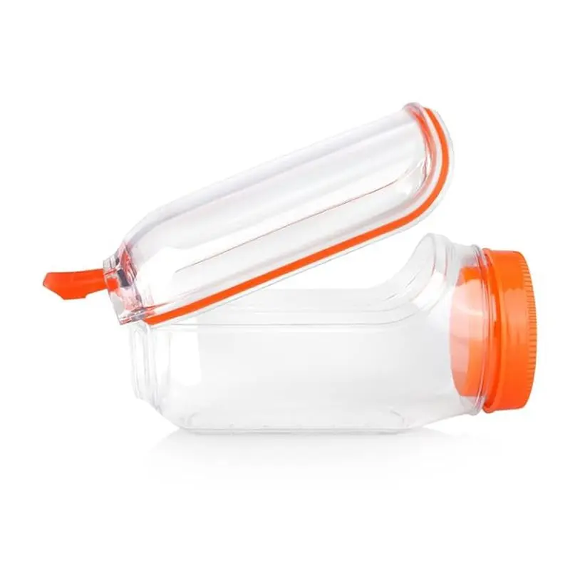 AT63-Salad Pod Mason Jar Frasco de ensalada abierto lateral para almuerzo, preparación de comidas, trabajo, ensaladera al aire libre con apertura lateral