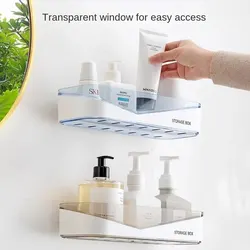 Wall Hanging Toilet Bathroom Storage Cabinet Rack Punch Free Multifunctional Artifact Above Toilet Rack Shelf Organizer