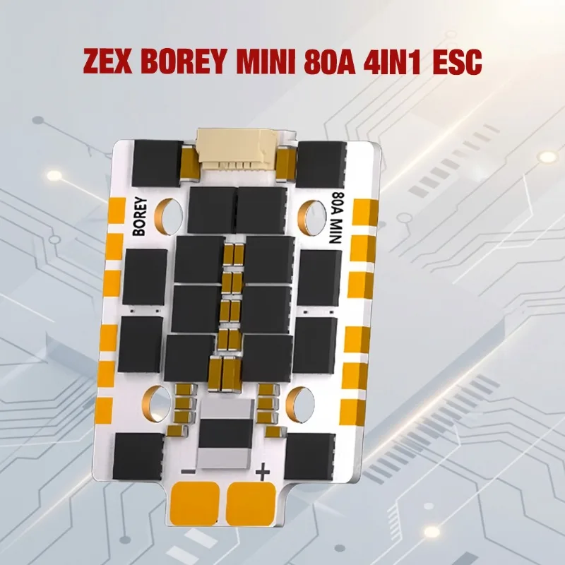 

20*20mm ZEX BOREY Mini 80A 3-8S 4in1 AM32 ESC High Performance for RC FPV Racing Drone