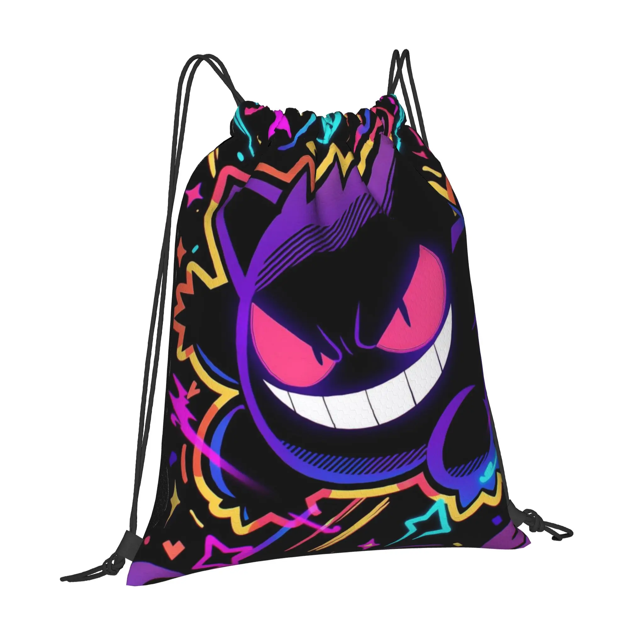 For travel Pouch pokemon  Kawaii Drawstring Bags Sports Shoe Clothes Storage Multi-function Teen Portable Rucksack