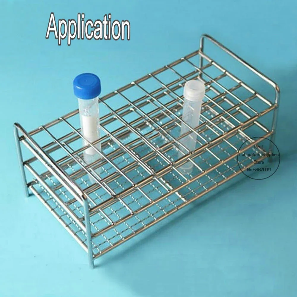 1PCS Lab Stainless Steel Wire 40holes/50holes Centritube Tube Holder Test Tube Rack for Hole Size13/16/17/19/21/26/30/32mm Tubes