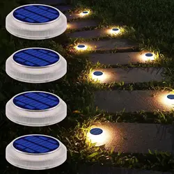 Luci solari per ponte 4 Pack luci per gradini a LED per esterni impermeabili IP68 luci solari per decorazioni da giardino per scale Yard Patio Pathway vialetto