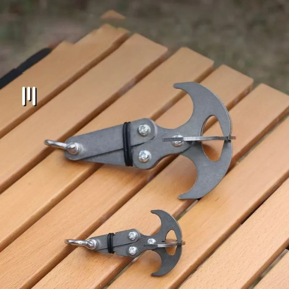 Outdoor Climbing Hook 304 Stainless Steel Durable Survival Folding Gravity Hooks Rock Climbing Heavy Claw Flying Tiger Hook