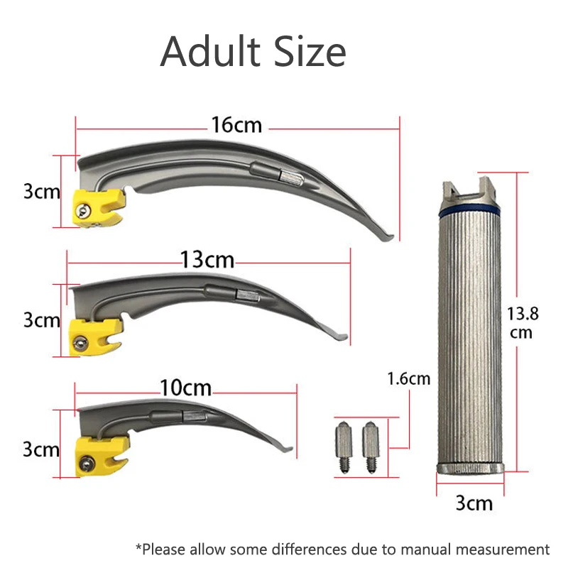 LED Adult Child Anesthesia Laringoscopio Oral Mirror Tracheal Intubation Steel Clinic Direct Laryngoscope Throat Detection Tool