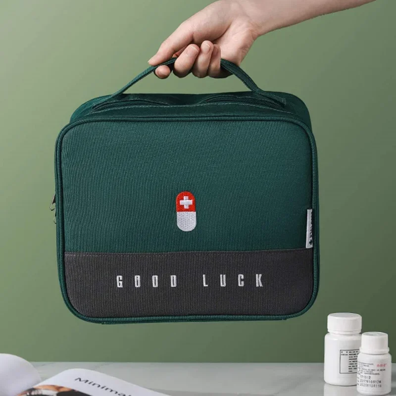 Large-Capacity Thickened Medicine Box Layered Family First Aid Kit Medicine Boxes Medicine Cabinet Portable Fabric Storage Bag