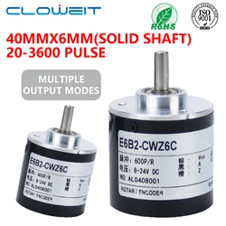 Cloweit E6B2CWZ6C Optical Rotary encoder E6B2-CWZ6C 2500 2000 1800 1024 1000 600 500 400 360 200 100 60 40 30 20P/R 8-24V