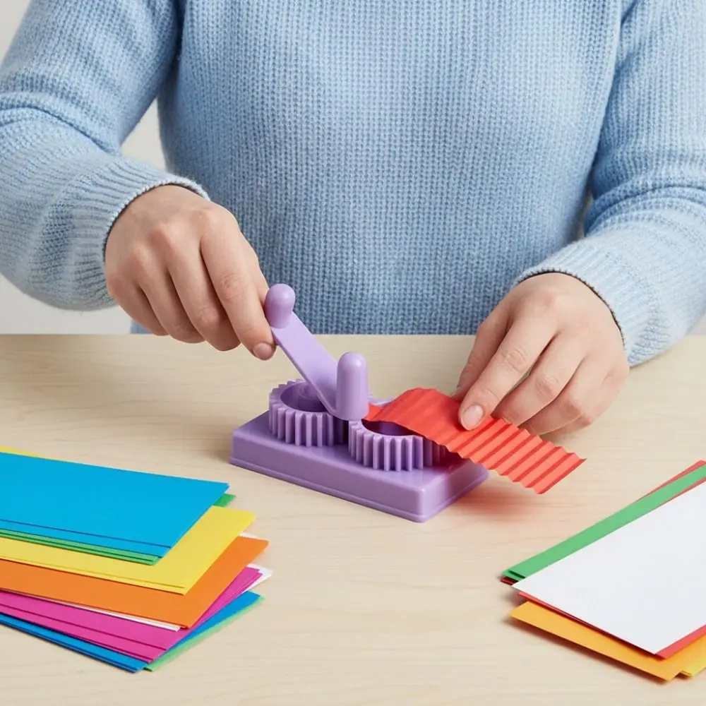 Plastic Paper Quilling Crimper Purple Wave Making Crimping Paper Machine Crinkle Machine Crimping Function