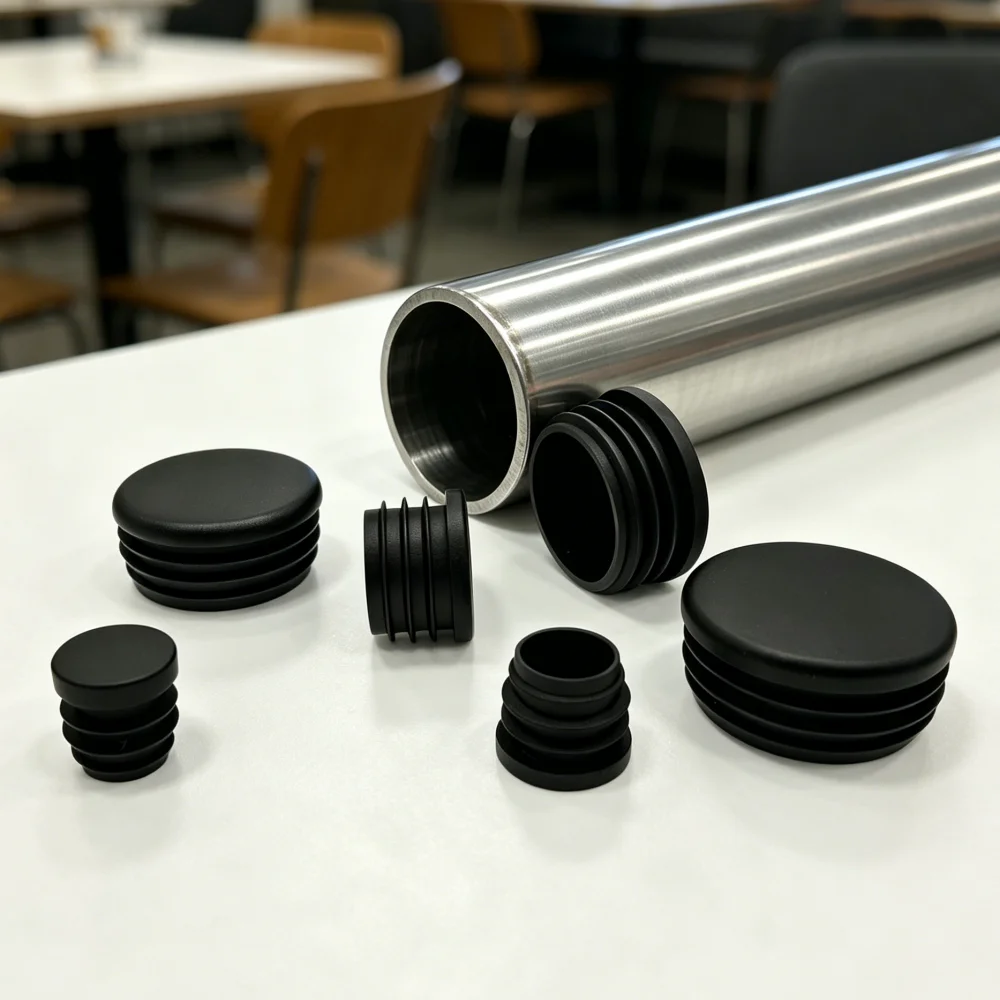 Round Plastic Blanking End Cap Furniture Table Foot Tubing End Covers Tube Pipe Inserts Plug Bung Insert Stopper For Chair Leg