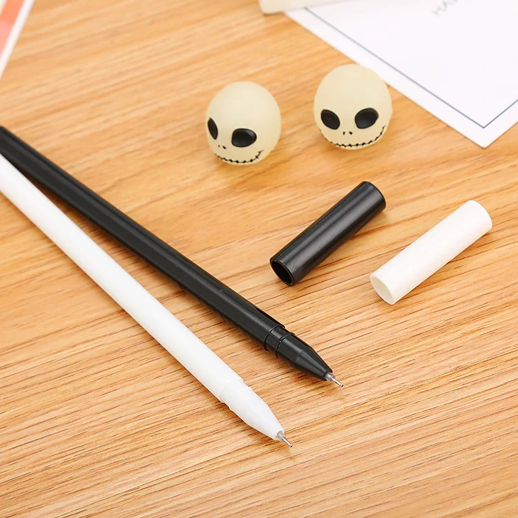 Imagem -03 - Silicone Cabeça Cartoon Rollerball Pen Estudante Água Signature Pen Papelaria Criativa Expressão Bonito e Engraçado 50 Pcs