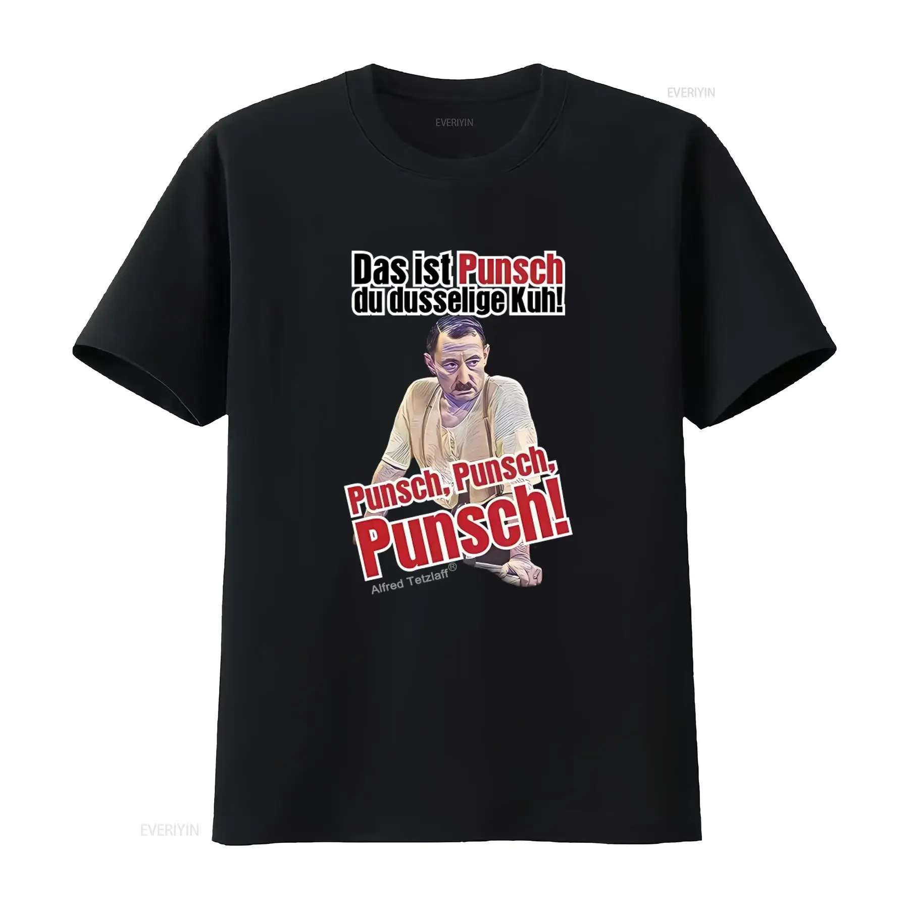 Alfred Tetzlaff Das ist Punsch du dusselige Kuh Spouty Cow Fun T Shirt 11152 vintage Washed Comfortable Breathable Soft