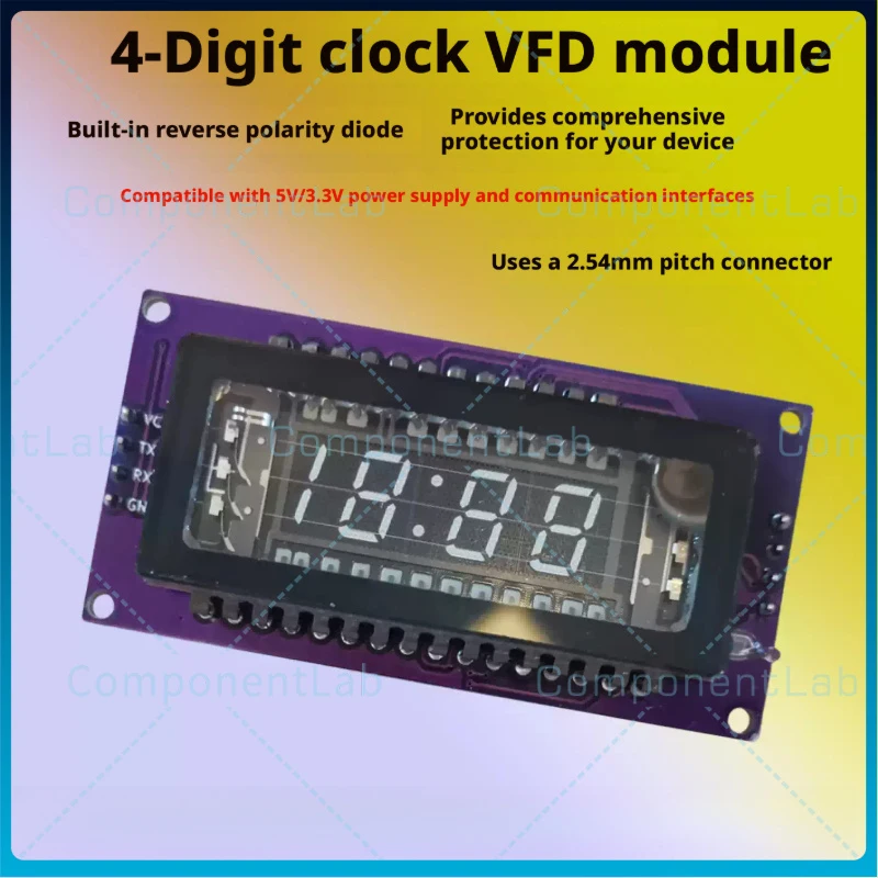 1-5pcs 4-BT-68ZY VFD Fluorescent Display Module FUTABA Dot Matrix C51 STM32 Electronic Clock Screen