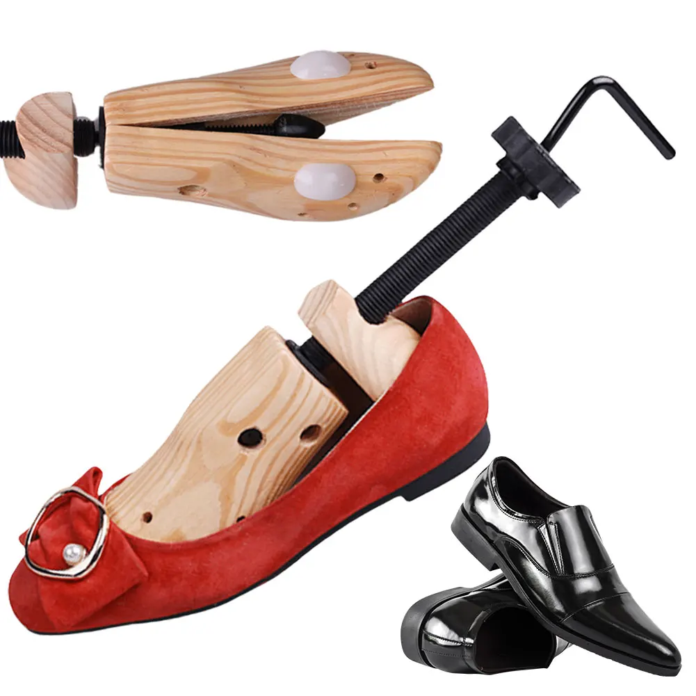 Wooden Shoe Stretcher Adjustable Length Width Shoe Trees Shoe Widener Professional Shoe Extender for Mens and Womens Shoes