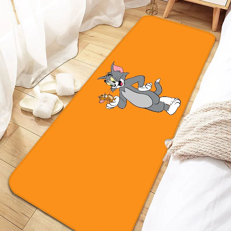 

Cute Cartoon Toms Entrance Non-slip Doormat Washable Kitchen Carpet Living Room and Jerries Hallway Rugs Bathroom Bath