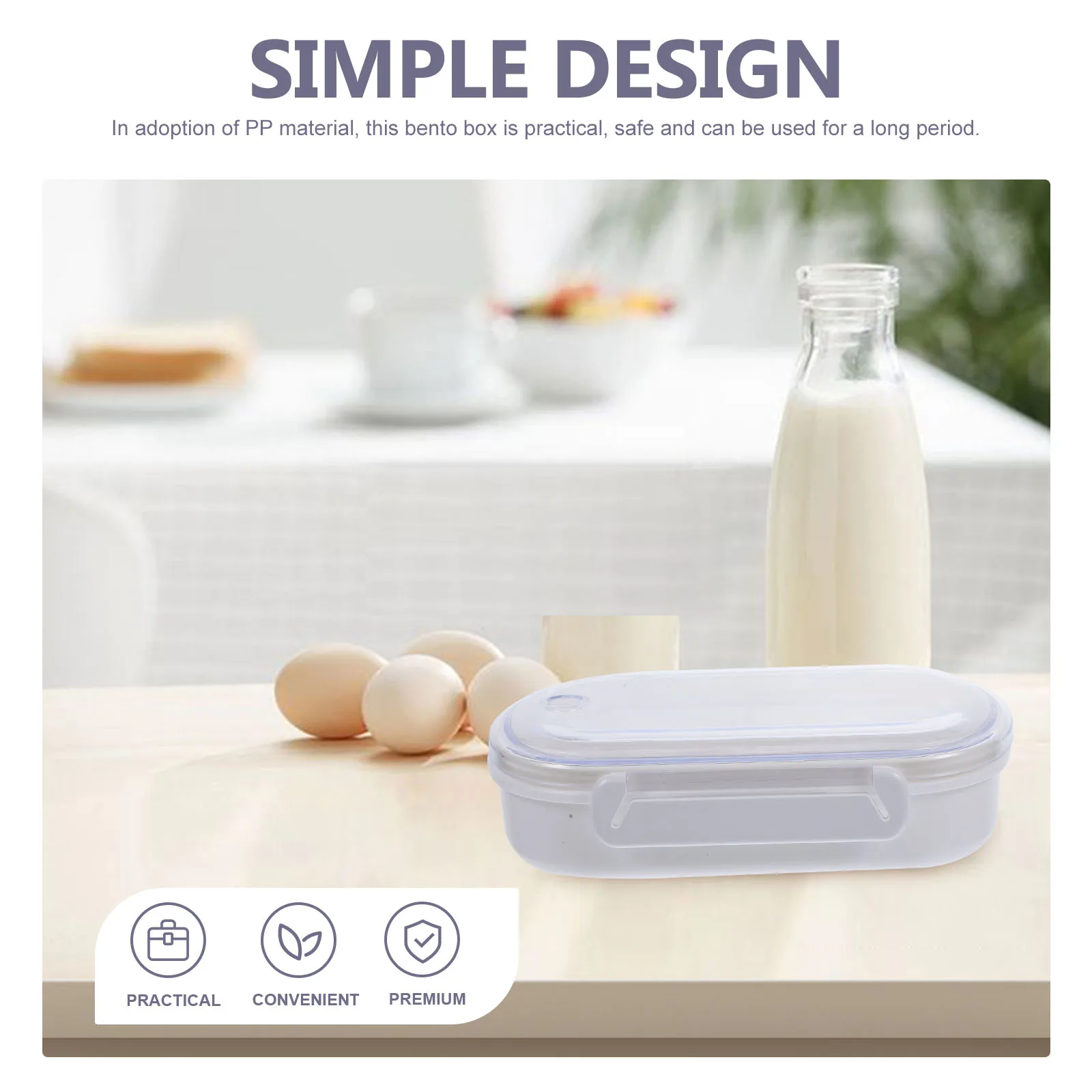 

Bento Lunch Box Food Containers Divider for School Storage Sealed Design Lightweight Portable Enjoy Fresh Delicious Lunch Great