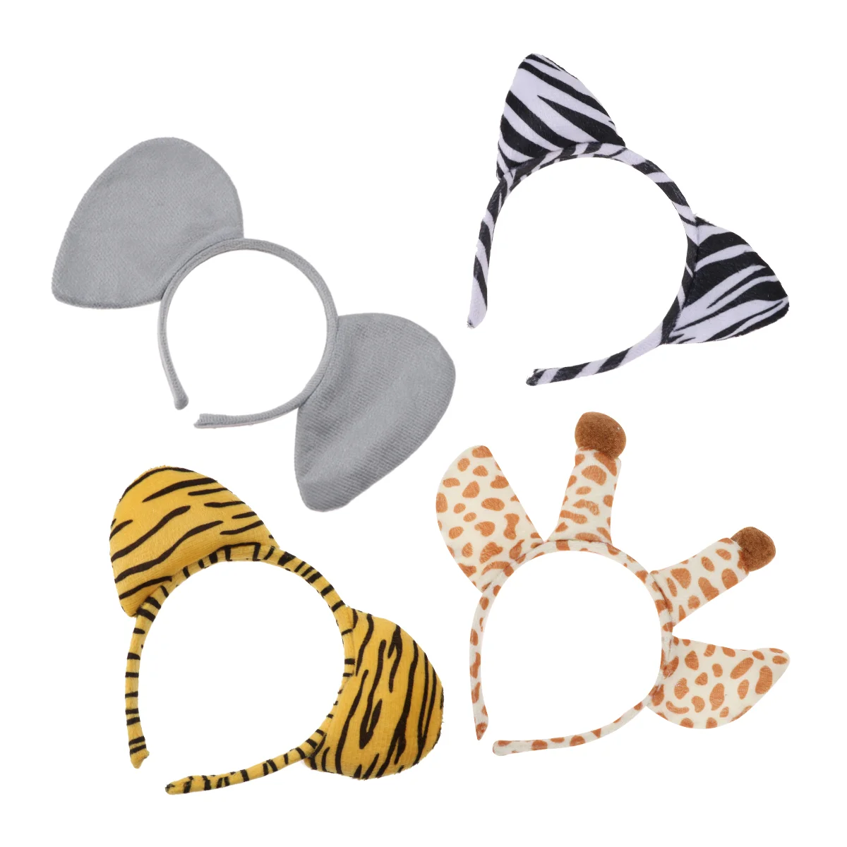 Animal Ear Headband Animals Cosplay Party Headdress Cat Hair Fabric Miss Headphones for Kids