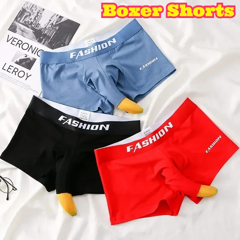 

Men Separate Pouch Boxer Briefs Cotton Mid Rise Solid Color Breathable Scrotal Support Elephant Nose Design Comfortable Soft