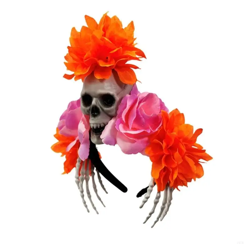 2025 Bộ xương thực tế mới Hand Skull Hariband Cosplay Headpiece cho bữa tiệc Halloween